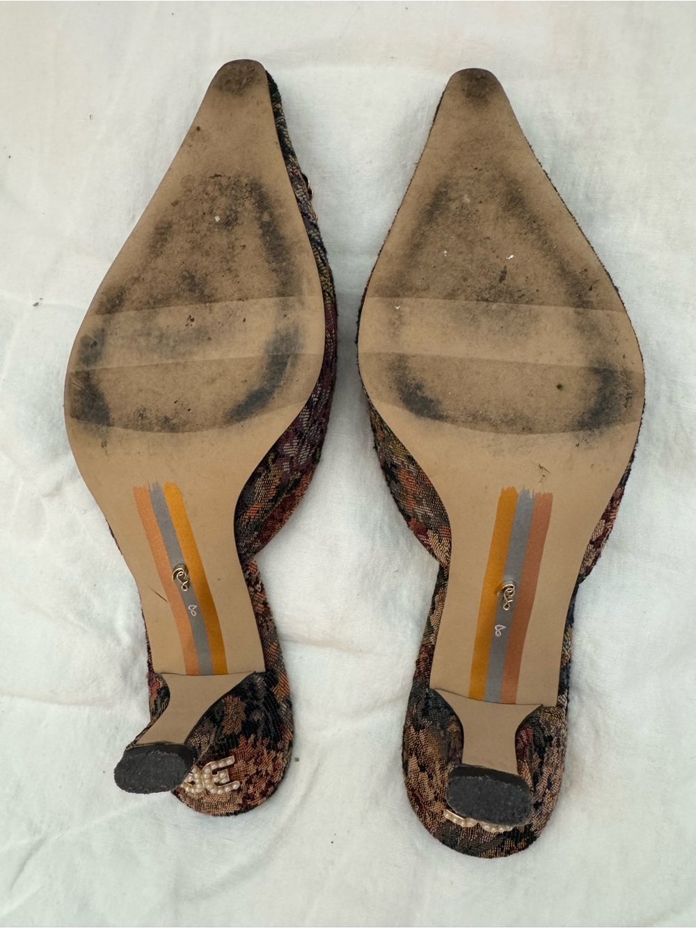 Sam Edelman Multicolor Tapestry Pearl-Buckle Pointed Mule - Picture 7 of 7